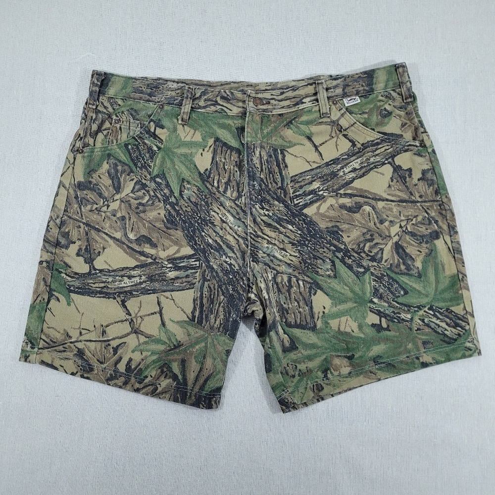 VTG DUXBAK Realtree Camo Hunting Shorts Mens 40 X 32 100% Cotton Made in USA